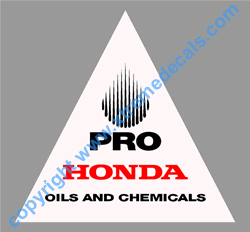 PRO HONDA OILS AND CHEMICALS 3 Color decal